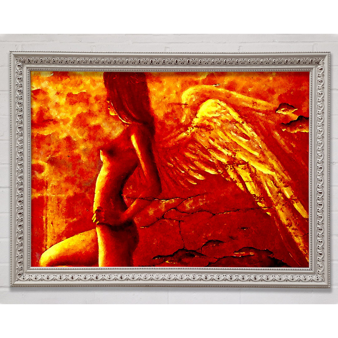 Orange Angel Wings - Druck