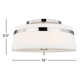 Rory 3 Light Fabric Semi Flush Mount