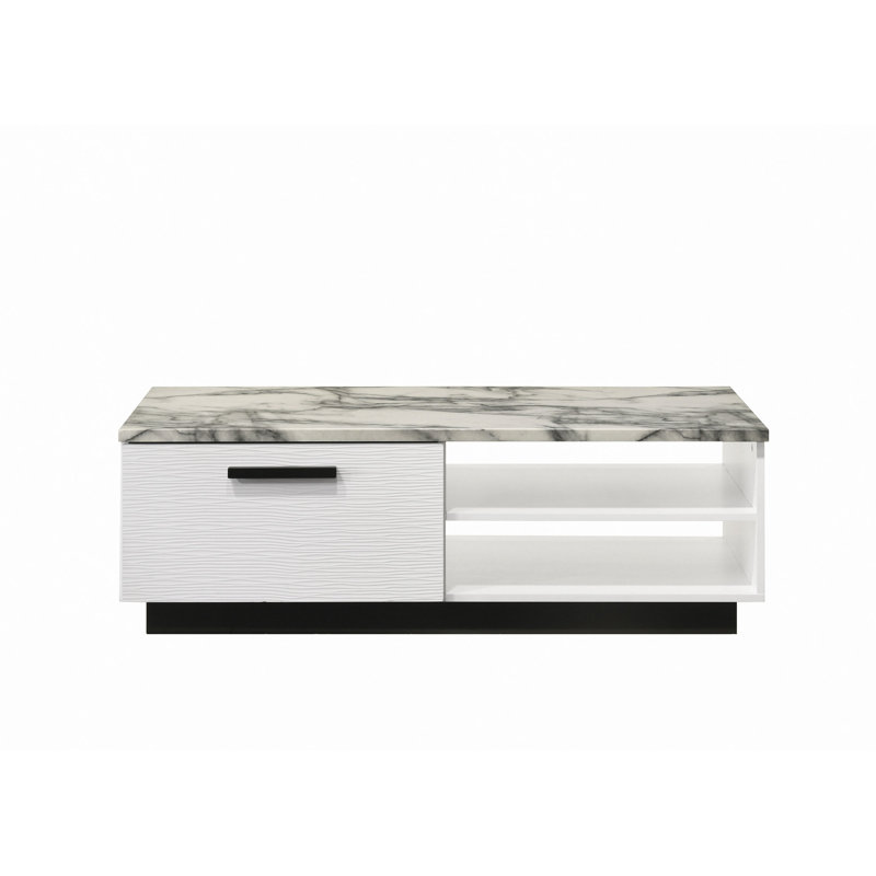 Table basse 47 po avec plateau en faux marbre