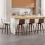 Tabouret de bar et de comptoir pivotant rembourré avec structure en bois massif et dossier en similicuir en forme de L-1726111337-1724114235