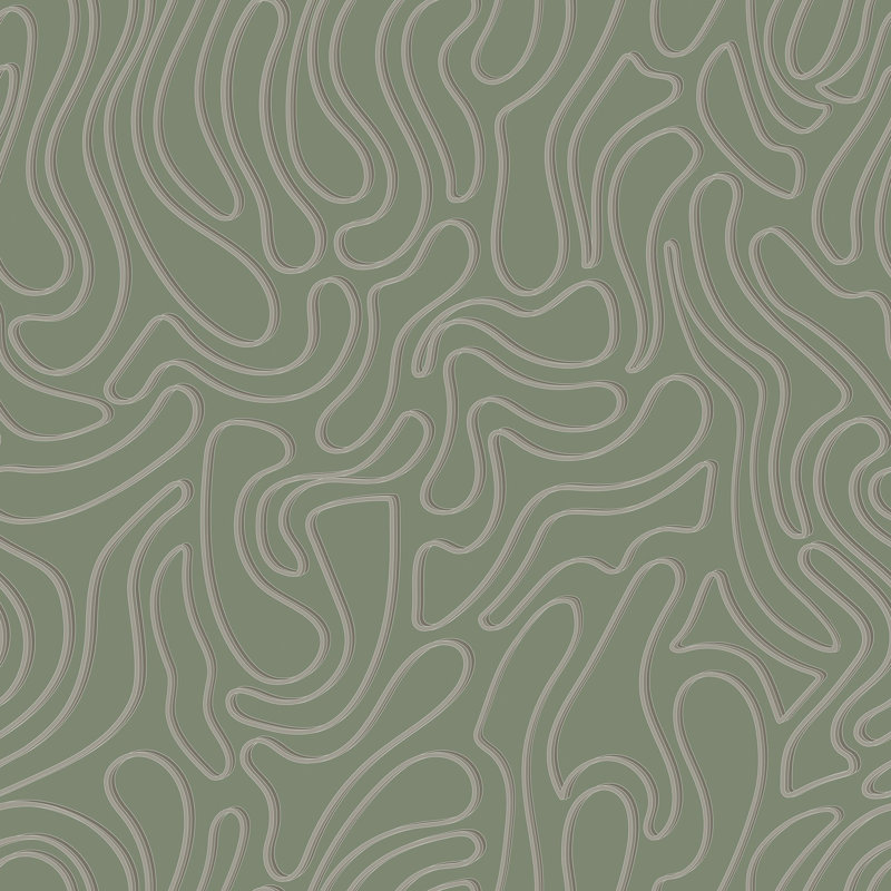 Aire - Papier peint olive par Sabrina Yvonne