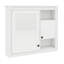 Armoire murale de salle de bain 32 "avec miroir, rangement pour pharmacie au-dessus de la toilette avec 3 tablettes réglables et porte miroir