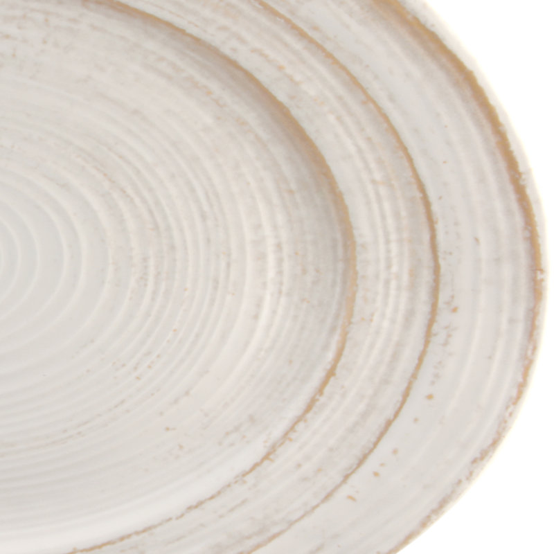 Elite Global Solutions Della Melamine Platter, Off White