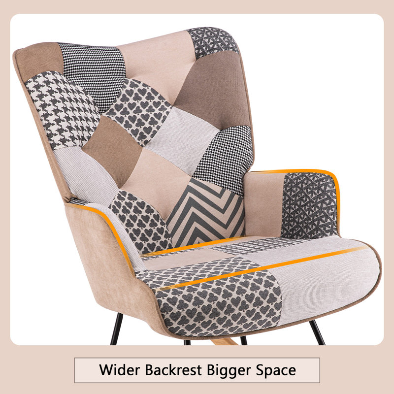 Chaise berçante Bunow, Gris