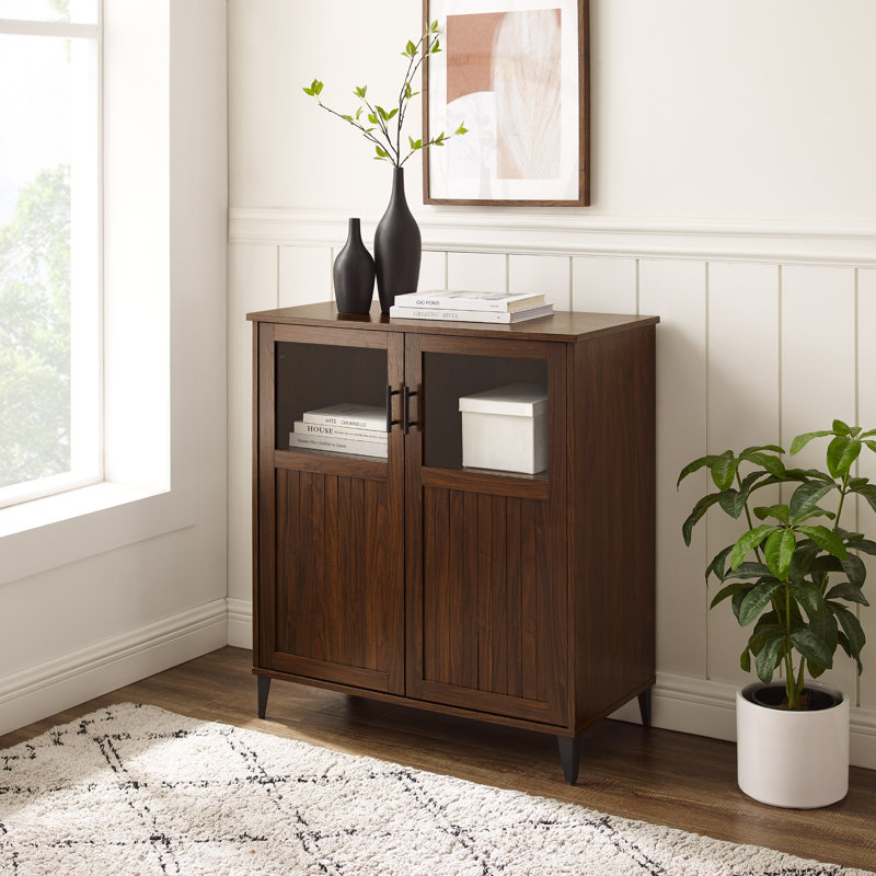 Babbett 2 - Door Accent Cabinet, Dark Walnut