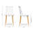 Modholic Vincent White Dining Set, Spindle Chairs