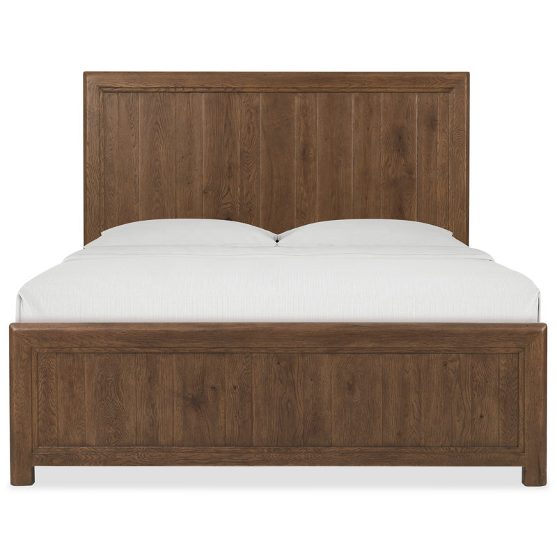 Driftwood Panel Bed, King, Dark Brown