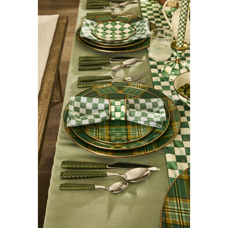 Dark Green Check Napkin