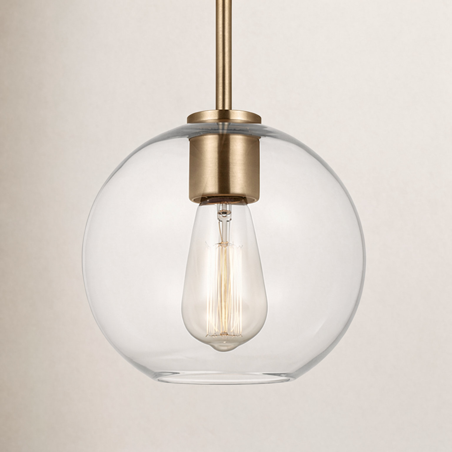 Childerley 1 - Light Single Globe Pendant, Gold