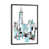 Toile avec cadre gris