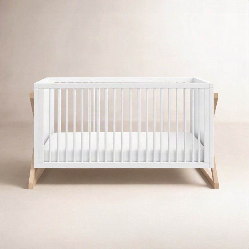 Lit de bébé convertible 3-en-1 Equinox, Blanc / Bois flotté