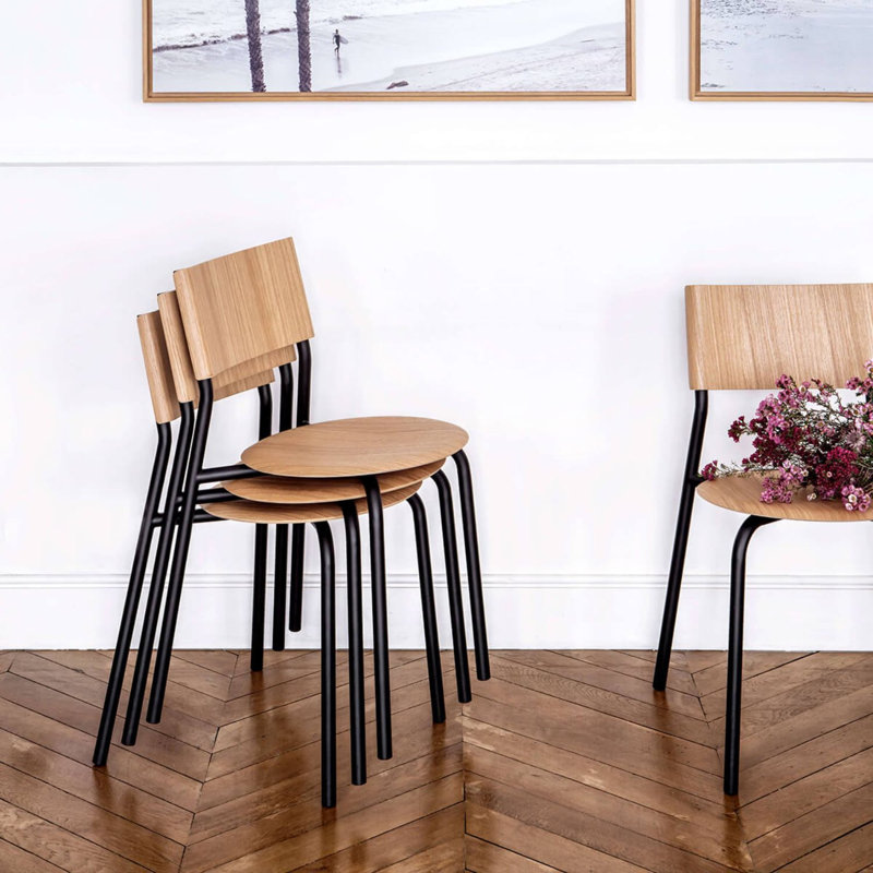 SSD Dining Side Chair, Graphite Black