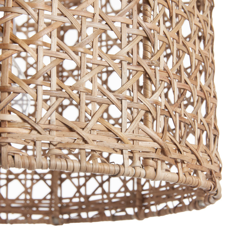 Shanksville 27.5cm H Drum Pendant Shade in Natural, 20.5cm H x 30.5cm W x 30.5cm D
