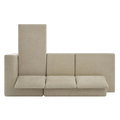 L-Shaped Modular Sofa with Double Layer Comfort