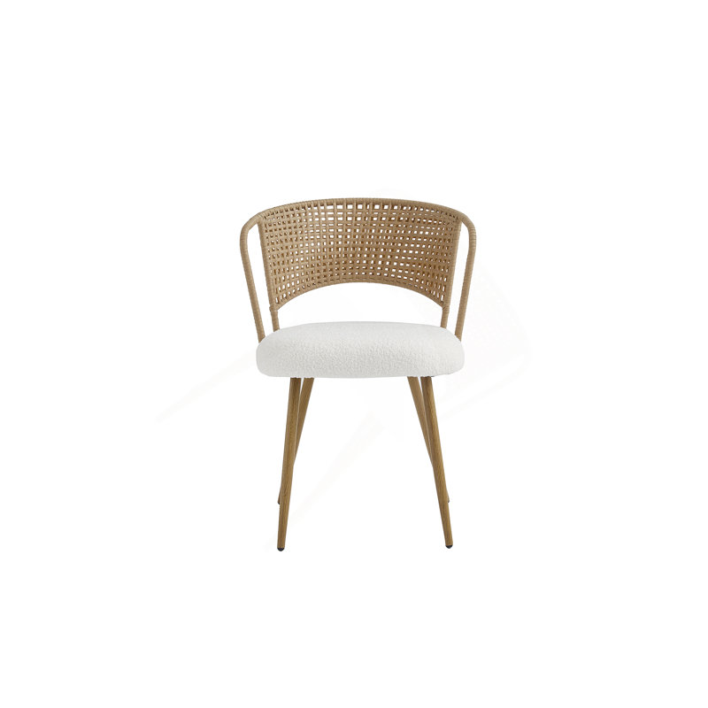 Ensemble de chaises de salle à manger en osier Farmhouse, 2, Noyer foncé