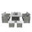 Bentlei Rectangular 8 - Person 70.87" Long Dining Set with Cushions