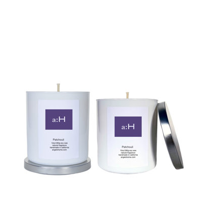 A:H Patchouli Scented Tumbler Candle with Glass Holder
