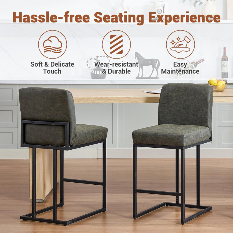 Counter Stool, 2, Grey