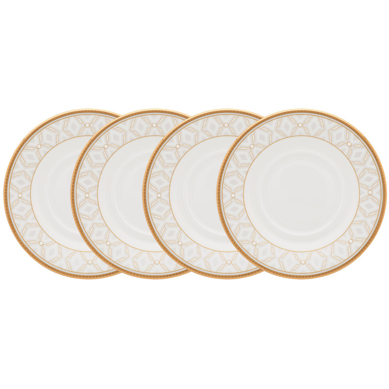 Ensemble de 4 soucoupes Noritake Noble Pearl, 6 po
