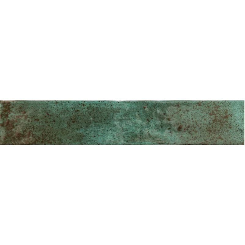 Ibiza 2" x 10" Ceramic Brick Look Subway Wall & Floor Tile, Green