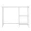 Bureau étudiant blanc en métal / verre