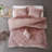 Luxurious Velvet Bedding Sets, Blush Polyester Glamorous Style For Home