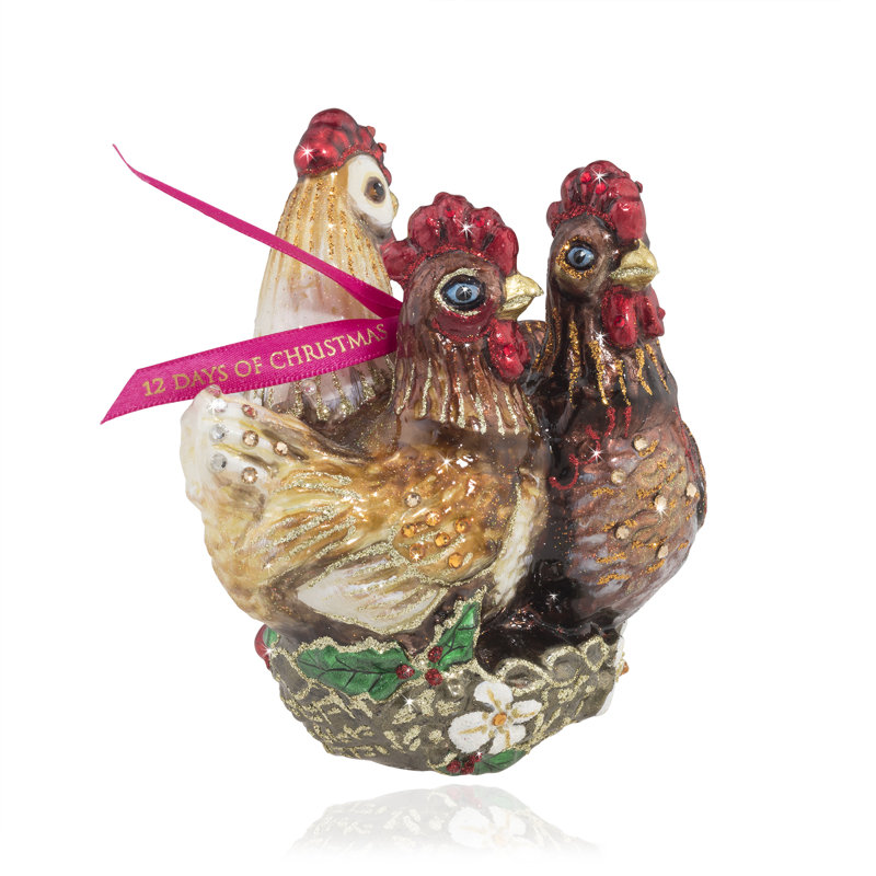 5.75'' Handmade Glass Animals Holiday Shaped Ornament