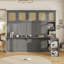 Lit double compact avec rangement, lit escamotable moderne en bois et panneau de fibres à densité moyenne pour la maison