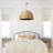 Althea Rattan Pendant Light - Natural Dome 1-Light Polished Handwoven Adjustable Light Fixture For Kitchen Island, Kitchen, Dining Room, Living Room, Bedroom, Hallway or Covered Patio in Modern, Farmhouse & Boho Style-1030067910