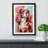 Cavalier King Charles Spaniel Constructivism - Single Picture Frame Print on Wood-539009045-539009050