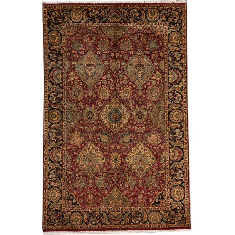 Tapis brun de haute qualité noué à la main