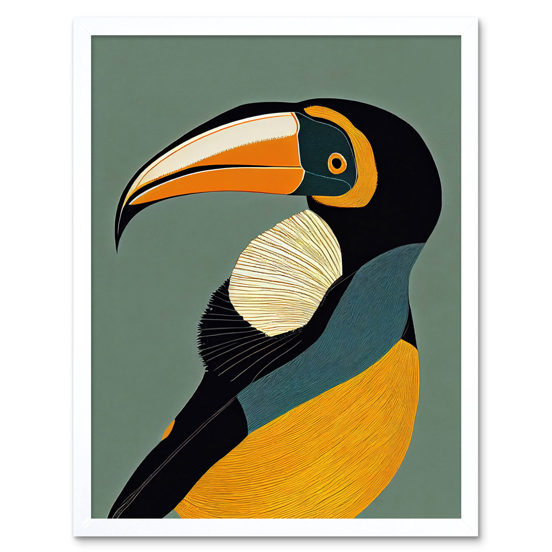 Keel Billed Toucan Bird Vintage - Print