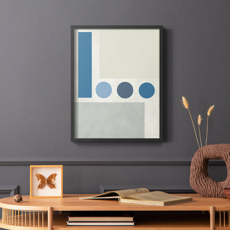 Étoiles alignées II, reproduction encadrée - bois massif, Noir, H 28 po x l 22 po