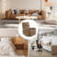 Fauteuil inclinable manuel pivotant en cuir véritable Chikako-78550777