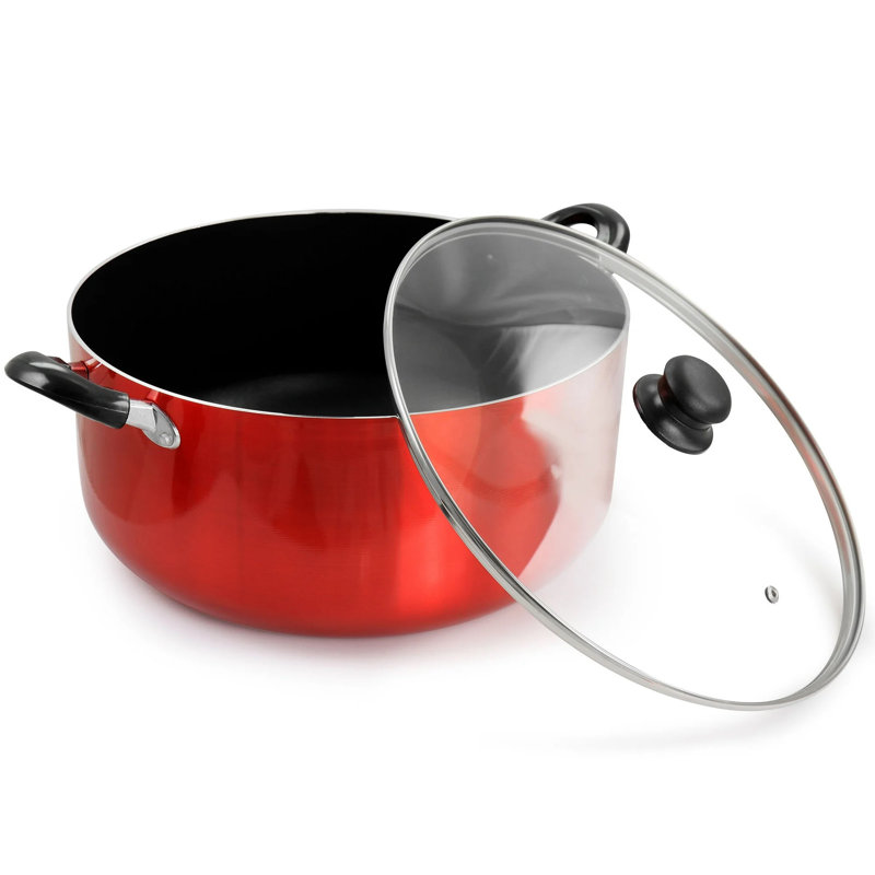 Mijoteuse en aluminium épais 18 pintes avec intérieur antiadhésif et couvercle en verre trempé Better Chef Better