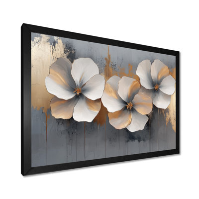 Hibiscus doré, forme pure de sérénité II - Hibiscus, art mural