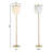 Shonda 63''H Gold Traditional Floor Lamp With Cream Fringe Shade
