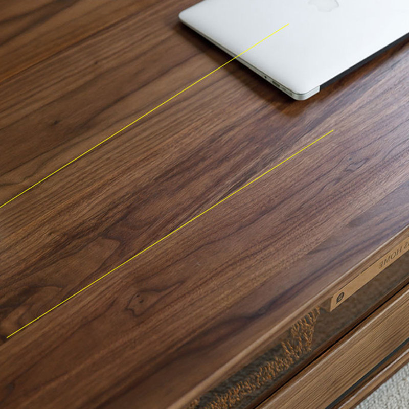 Solid Wood Coffee Table in Black Walnut, 13.77" H x 47.24" L x 23.62" W