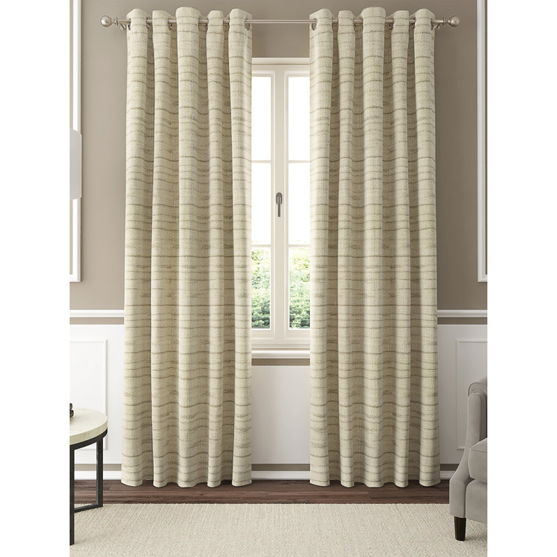 Paire de rideaux obscurcissant avec œillets SILK, Sable