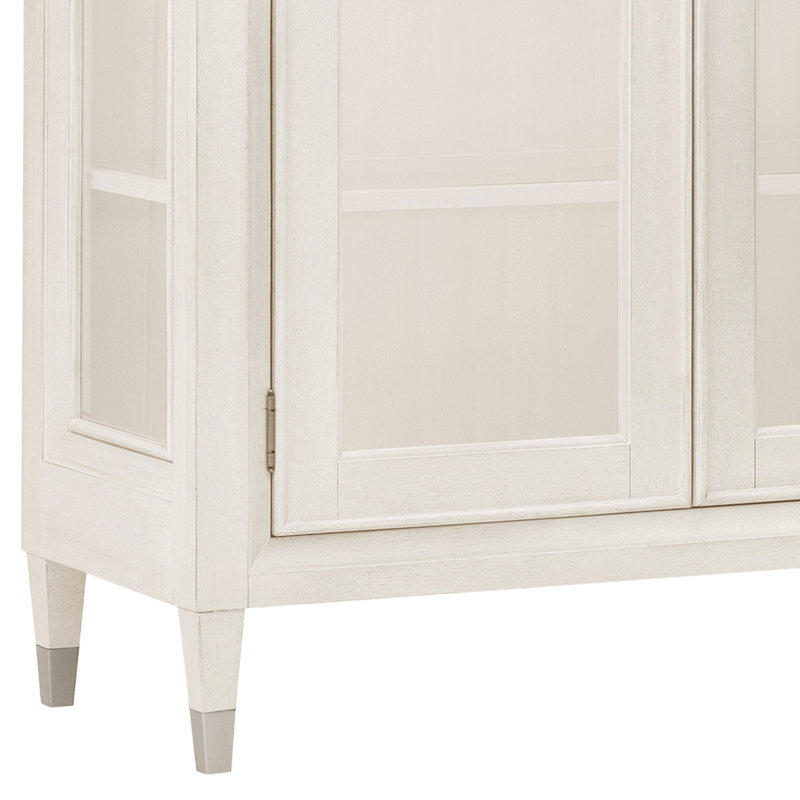 Reflection Gray Lighted China Cabinet with Glass Doors