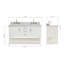 Ensemble de meuble-lavabo double 61 po Abby-87226831