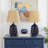 Ceramic Table Lamp With Scallop Shade-1748753065