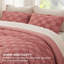 Ensemble d'édredon grand lit rose gris, ensemble de lit touffeté bohème, literie à carreaux Shabby Chic, 3 pièces, 1 édredon géométrique à carreaux et 2 taies décoratives-1960535221-1960535225