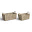 Handmade Seagrass Basket With Handles - Set of 2