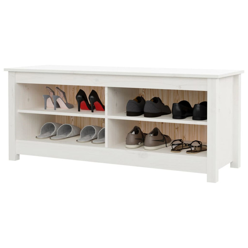 Ascan Cotton Blend Upholstered Storage Bench, White