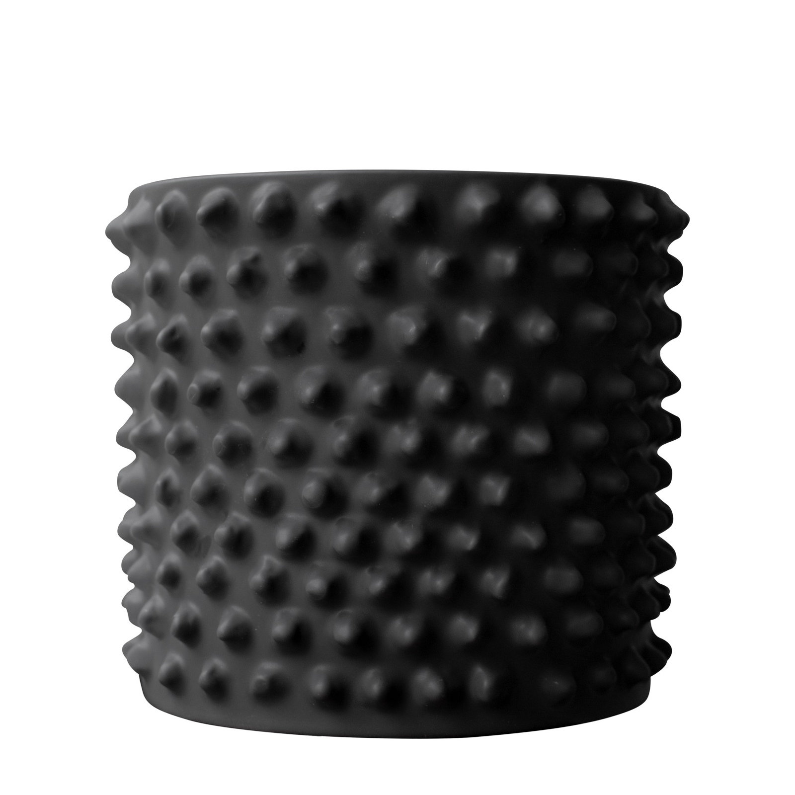 Genesta Ceramic Table Vase, Black, 9.84" H x 11.81" W x 11.81" D