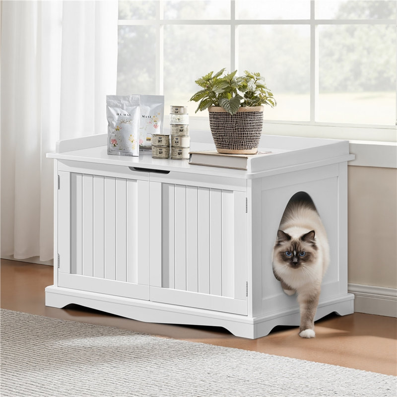 Salls Litter Box Enclosure, White