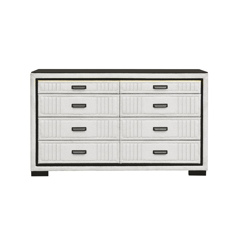 Commode blanche et noire Isaiah