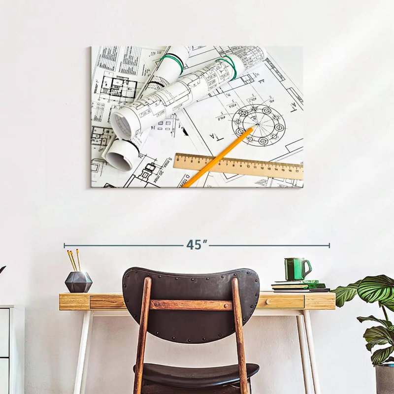 Ingénieurs, reproduction sur toile, H 24 po x l 36 po x P 1,25 po