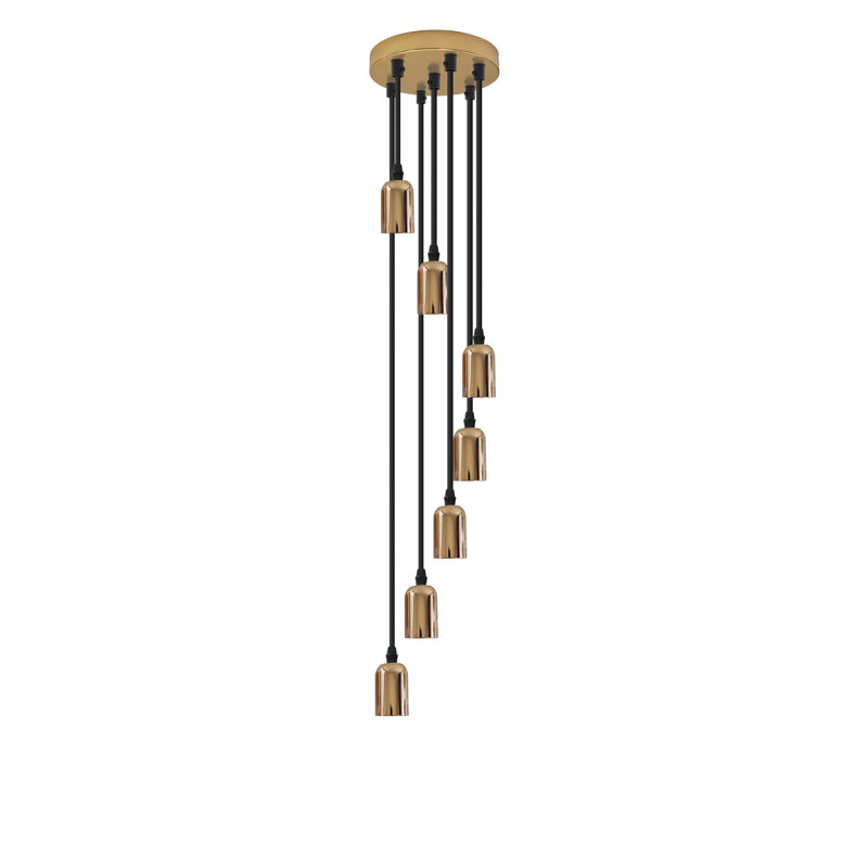 Armanda - Light French Gold Cluster Pendant, 7